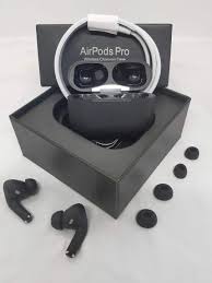 AirPods Pro with charging case on a white background