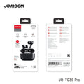 Packaging of JOYROOM JR-T03S Pro wireless earbuds with front and back views.