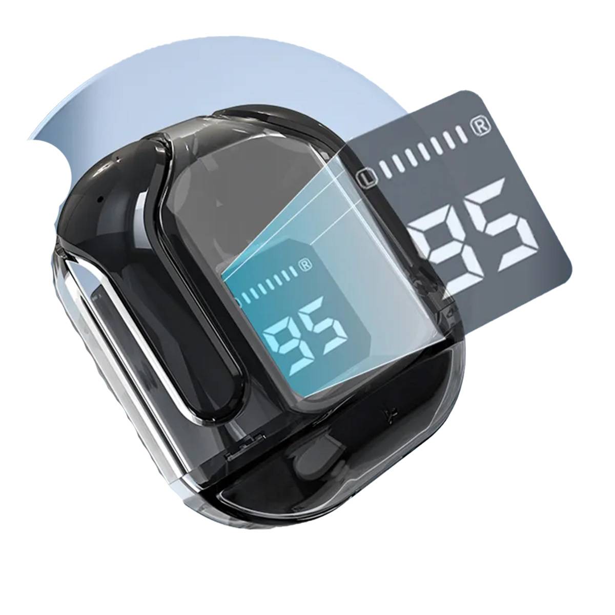 Digital thermometer with digital display on a white background