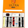 Box of Ultra 7-in-1 watch strap set with various strap options displayed.